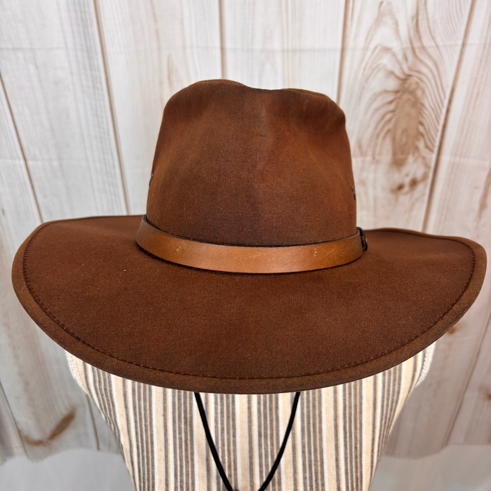 Outback Trading Co Vintage Kodiac Suede Hat Indiana Jones Outback Brown Sz XL - Picture 2 of 14